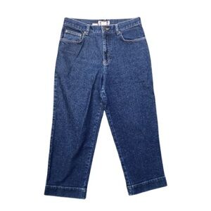 Vintage Jones Sport Cropped Capri Jeans‎ Womens 8 Dark Wash Blue High Rise